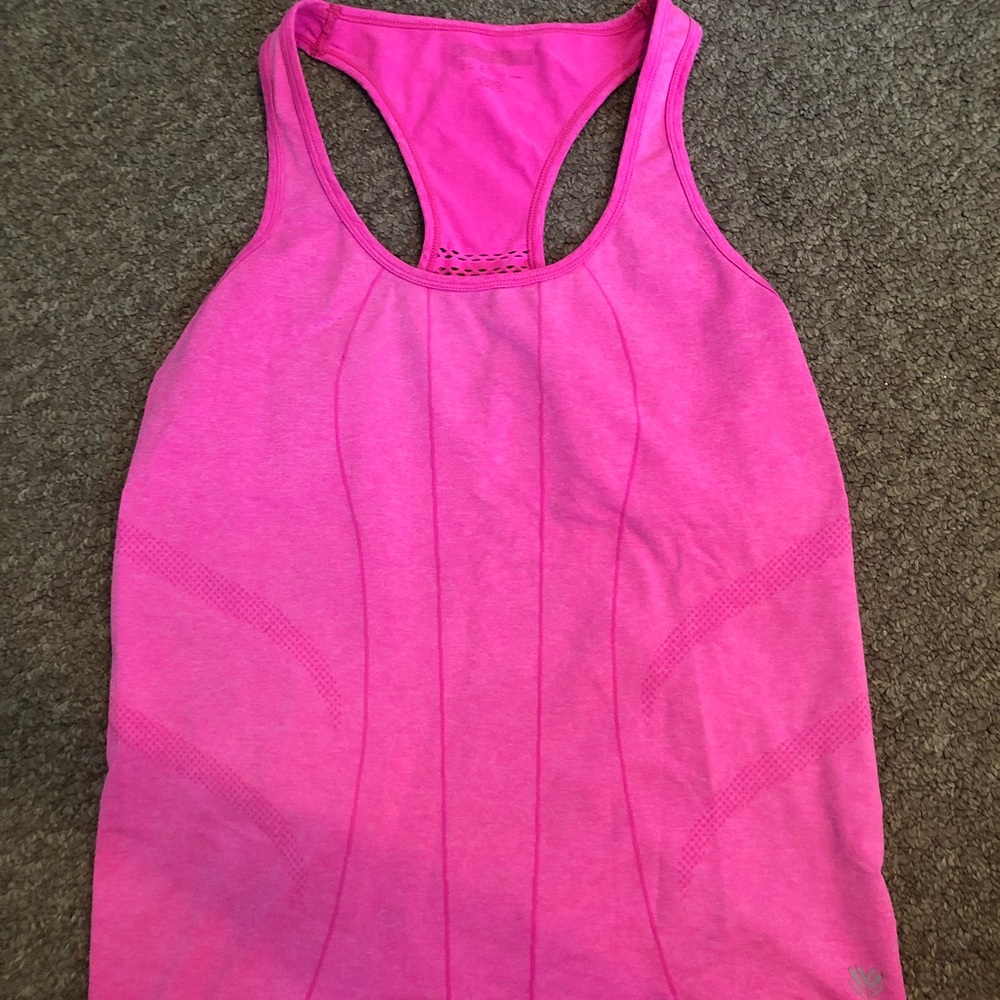 Bright pink workout top